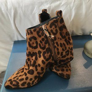 Cheetah Print Booties (never worn)